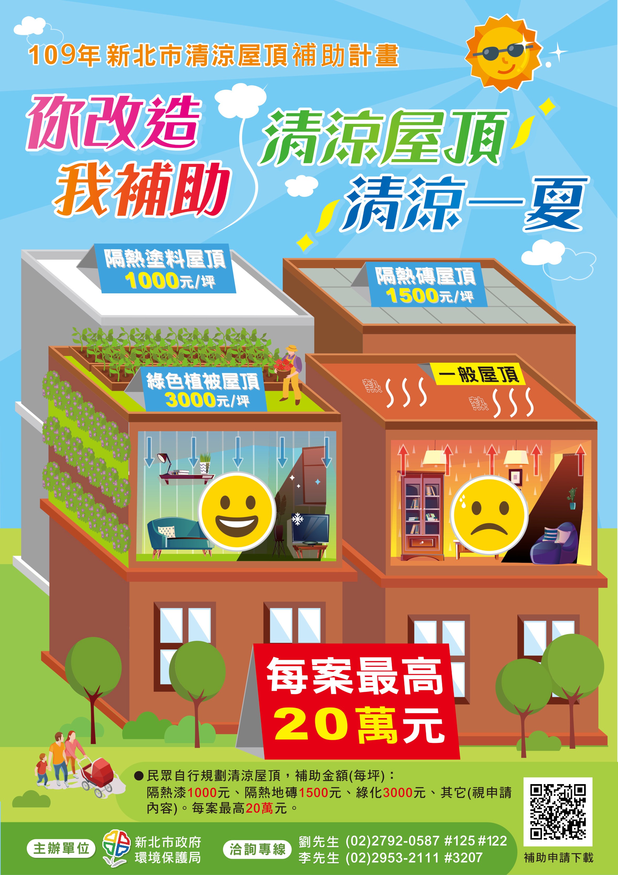 清涼屋頂補助計畫活動海報圖片