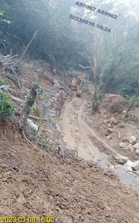 北港溪流域進行土方挖掘工程