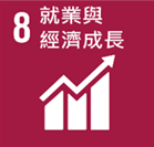 SDG8就業與經濟成長永續發展目標圖示